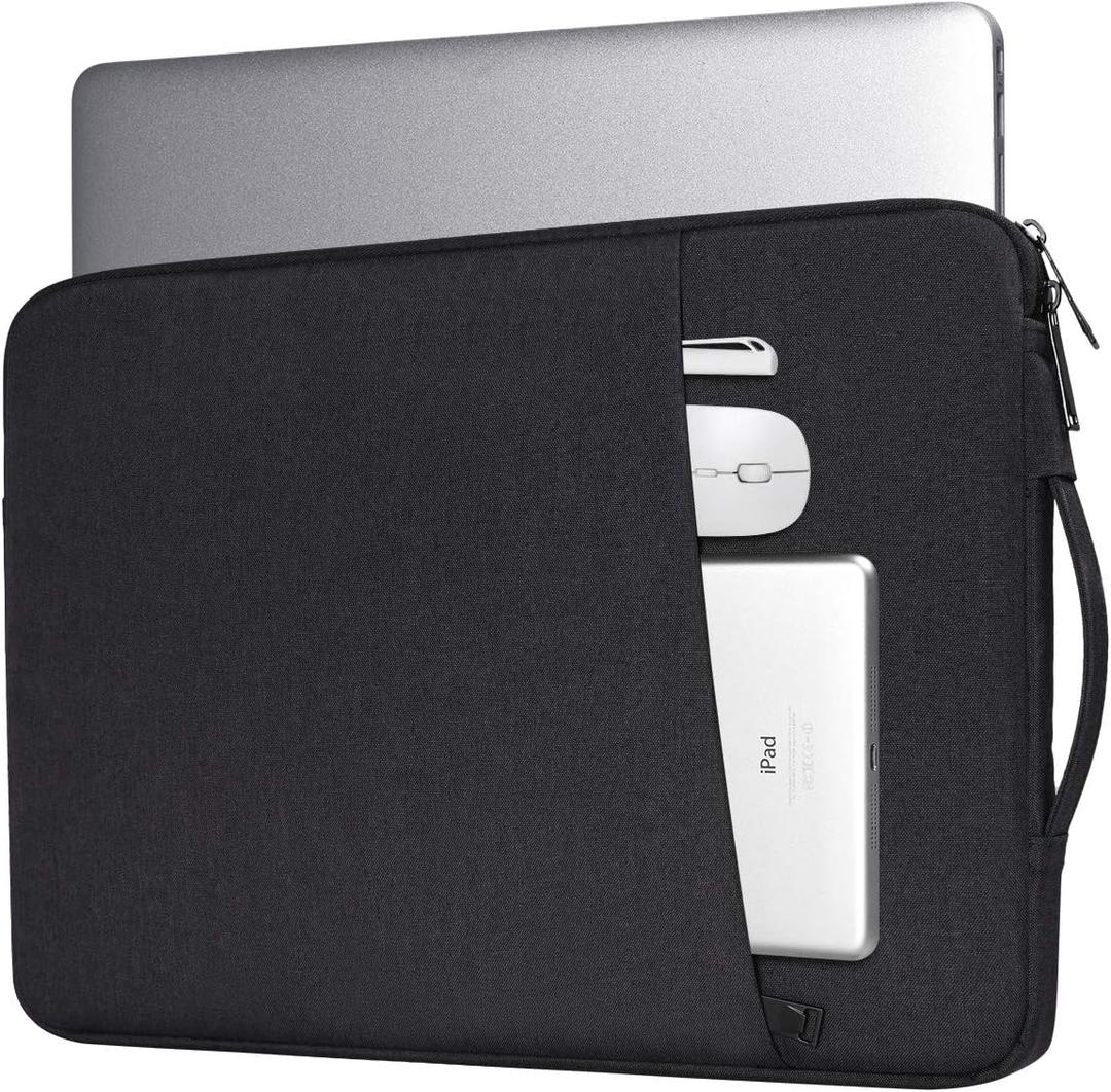 15.6 Inch Laptop Sleeve Case for Acer Nitro 5/ Aspire 5/Predator Helios 300/Chromebook 15, Lenovo Yoga 7i 16 Inch, Dell Inspiron 15 5000/Asus Chromebook/HP Pavilion Carrying Bag(Black)