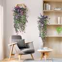 INQCMY Artificial Fake Hanging Flowers Plants for Outdoor Summer Decoration,2 PCS Faux Silk Daisy with Eucalyptus Leaves,UV Resistant Look Real for Outside Home Planter Porch Patio Balcony Yard Decor