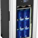 Frigidaire EFMIS567_AMZ, Retro Mini Drink Fridge. 18 Cans Or 4 Wine Bottles, Thermoelectric Drink Fridge- Stainless