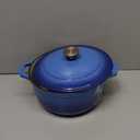 Mueller 6qt Enameled Cast Iron Dutch Oven, Heavy-Duty Casserole and Braiser Pan with Lid and Knob, Safe for All Cooktops, Aqua Blue