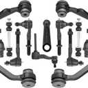 4WD Front Upper Control Arms Suspension Kit Fit for Ford Expedition 1997-2002 / F150 1997-2003 / F250 1997-1999, Fit for Lincoln Navigator 1998-2002 - 14pc Set