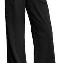 Ewedoos Wide Leg Pants Woman Stretchy Work Dress Pants Women Trendy 2026 Business Casual Outfits Comfort Fit Slacks Trousers (Medium, Black)