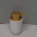 TOOZFO Soap Foaming Dispenser Ceramic with Easy-to-Press Pump Hand Foam Dispenser for Shampoo Bathroom Countertop 13.5 oz