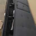 Faux Leather Sleeper Loveseat Futon Sofa Bed with Cup Holders, Button Tufted Folding Convertible Love Seat Lounge Sofabed Reversible Daybed with Pillow Armrests, Metal Legs for Living Room Apartment