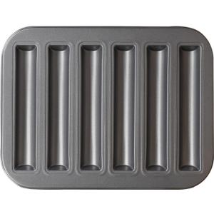 6 Cup Financier Cake Baking Pan Breadstick Biscotti Ladyfinger Donut Cookie Cornbread Stick Mini Bread Loaf Baguette Nonstick Small Muffin Cupcake Madeleine Tin Tray Mold