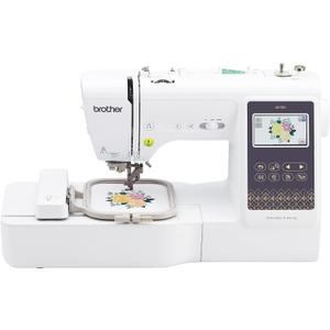 Brother SE700 Sewing and Embroidery Machine, Wireless LAN Connected, 135 Built-in Designs, 103 Built-in Stitches, Computerized, 4" x 4" Hoop Area, 3.7" Touchscreen Display, 8 Included Feet, White