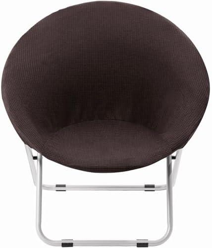 Saucer Chair Cover, Stretch Round Moon Chair Cover, Removable Spandex Jacquard Fabric Soft Saucer Chair Covers for Adults Saucer Chair, Machine Washable
