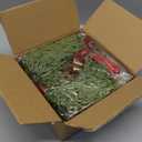 6Pcs Mini Christmas Wreath, 12 Inch Small Wreaths for Kitchen Cabinets, with Deep Red Bow Vintage Bells Pine and Cypress Leaves for Fireplace Window Farmhouse Indoor Home Decorations