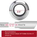 2.5 Inch Inlet Exhaust Tip,2.5" Inlet x 4" Outlet x 18" Overall Length Weld On Universal Stainless Steel Polished Diesel Exhaust Tailpipe Tip 2 Pcs