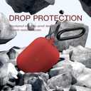 Brujula Case for AirPods Pro 3 Case Silicone Protective Cover Compatible with AirPods Pro 3rd Generation 2025(Red, AirPods Pro 3)