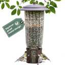 Perky-Pet 334-1SR Squirrel-Be-Gone Max Large Wild Bird Feeder with Flexports, Squirrel Proof Bird Feeder with Weight-Activated Perches - 4LB Seed Capacity