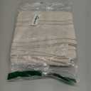 AELS 18x18 Decorative Farmhouse Linen Throw Pillow Covers, Boho Textured Pillow Case, Set of 2, Beige with White & Brown Stitch Yarn Dyed Stripe Cushion Cover for Sofa Couch Living Room (Cover ONLY)