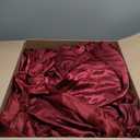 fani 12 Pack 120 Inch Burgundy Satin Tablecloth - Premium Bright Silky Round Tablecloth Overlay Smooth Fabric Table Cover, Table Decoration for Wedding Party Banquet Events Restaurant Kitchen Dining