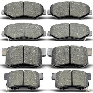 AnnoVinco 8PCS Front & Rear Ceramic Brake Pads Replacement Kit Fits 2013-2015 For Acura ILX, 2012-2015 For Honda Civic, 2003-2007 For Honda Accord(D537 D914)