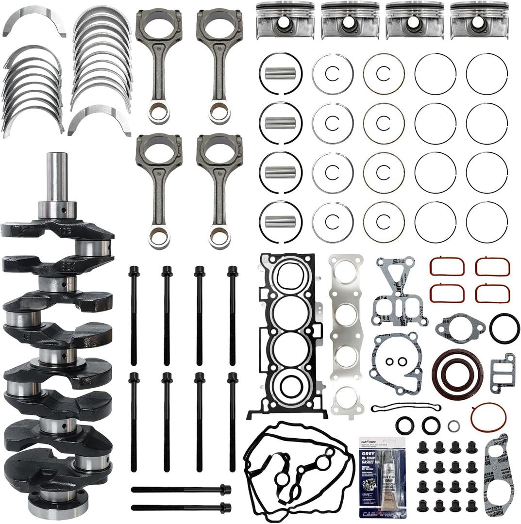 G4KJ 2.4L Engine Rebuild Overhaul Kit w/Crankshaft & Connecting Rods Replacement for Hyundai Tucson Sonata Santa Fe for Kia Sorento Optima & Sportage 2011-2020 23510-2G500 23111-2G200