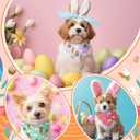Abbylike 100 Pcs Easter Dog Bandanas Bulk Bunny Egg Carrot Bandanas for Dogs Triangle Kerchief Bibs Scarf Set for Pet Costume Easter Photo Props Accessories Pet Shops, 25 Styles (19.7 x 13.8 x 13.8)