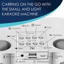 Karaoke Machine for Adults and Kids, Portable Bluetooth Karaoke Speaker with 2 Wireless Microphones for TV, Singing Karaoke for Home Party, Great Gifts for Boys and Girls (White)