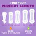 Poise Daily Liners, Incontinence Panty Liners for Bladder Leaks, 2 Drop Very Light Absorbency, Regular Length, 126 Count of Pantiliners, Packaging May Vary