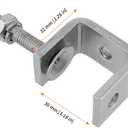 Stainless Steel C Clamps Mini 1 inch, HOZEON 10PCS Heavy Duty Tiger Clamp with Wide Jaw Openings, Metal U Clamp Brackets Small Desk Clamps for Woodworking, Metal Working, Silver