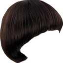 OYSRONG Men's/Women's/Unisex Short Black Full Bang Straight Wig Hairstyle Cosplay/daily Heat Resistant Fibre Wig