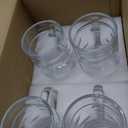 Beer Mugs for Freezer, 20oz Glass Beer Mug with Handle, Large Glass Beer Stein, Thick Frosty Mug for Beer Cup Mug for Water, Drinks, Lead-Free Glasses Set of 4 for Men in Pub, Home