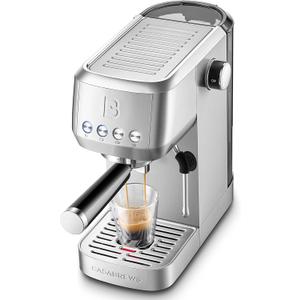 CASABREWS 3700 Essential Espresso Machine 20 Bar, Stainless Steel Cappuccino & Latte Machine with Steam Frother for Home, 43.9oz Water Tank, Silver