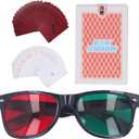 Colorblind Poker Card Red Green Color Glasses Eyesight Corrective Amblyopia Training Cards for Children Improve Eyesight, Amblyopia Training