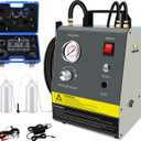 YSTOOL Electric Pulse Brake Bleeder Machine Kit with 110V AC and 12V DC Dual Purpose Clutch Bleeding Unit Master Cylinder Adapter Kit Waste Oil Bottles