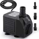 FREESEA Aquarium Submersible Fountain Pump: 30W 550GPH Adjustable Quiet Water Pumps with 7.2ft High Lift for Small Pond | Waterfall | Outdoor | Statuary | Hydroponic (550GPH)