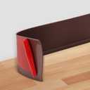 Flexible Baseboard Molding Trim 4" x 15 ft, Self-Adhesive Vinyl Wall Base Cove Base, Peel and Stick Rubber Wall Base Molding Trim - Coffee