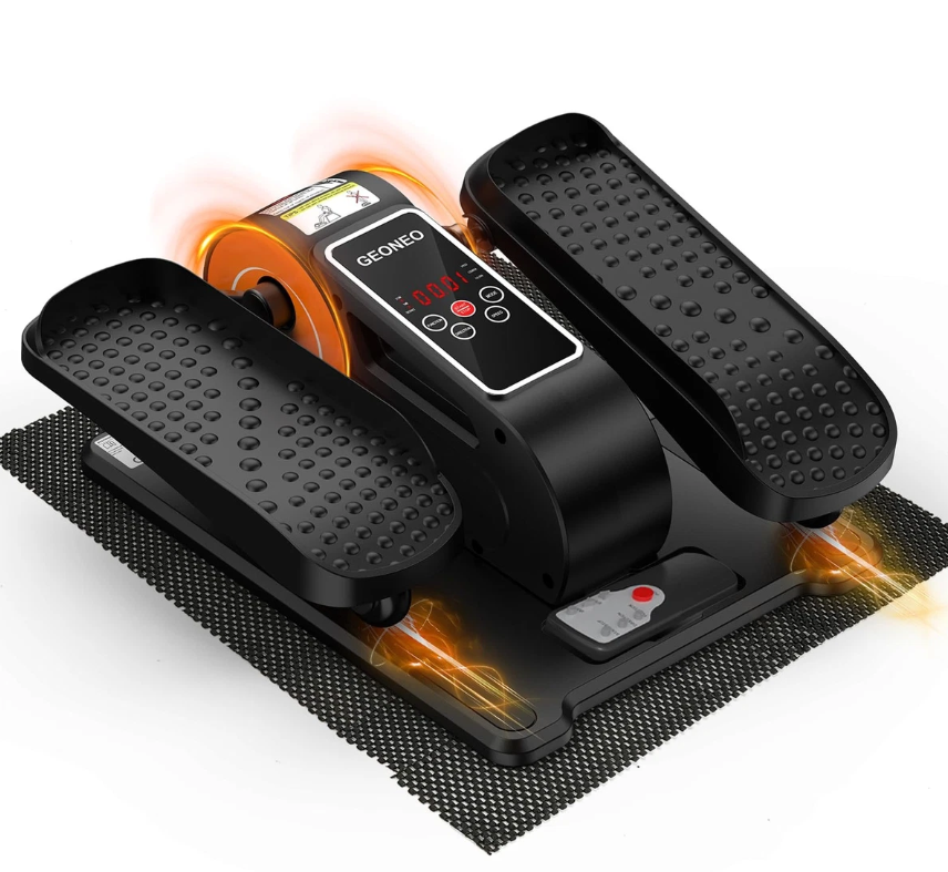 Under Desk Elliptical Machine, Electric Elliptical Leg Exerciser for Senior, Quiet and Compact Electric Seated Pedal Exerciser for Home with Display Monitor, Remote Control and 12 Adjustable Speeds