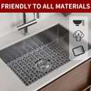 WAFT YEARN Sink Mats Sink Protectors Dish Racks Dishwasher Safe Grid Mats for Kitchen Sink Silicone Protect Sink from Stains Damage Scratches Non Slip Heat Resistant Rust Resistant 18"X12.5" Grey (Gray)