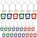 Equsion 24 Pcs Kpop Theme Party Favors K-pop Theme Acrylic Keychain Fans Keepsake Korean Wave Keyring Fan Meeting Supplies for Y2k Fans Birthday Gifts Popular Singer Party Supplies(Noodles)