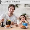 11.8 oz Thermo for Hot Food, Soup Thermo Stainless Steel, Hot Food Container with Fold-up Spoon, Flip Open Lid School Insulated Food Jar, Keep Hot & Cold for Work, Blue-Astronauts