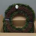 Boxwood Wreath,20inch Wreath for Front Door Greenery Wreath Outdoor/Indoor Green Home Round All Year Round Farmhouse St Patricks Day Decorations