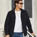TACVASEN Mens Lightweight Windbreaker Full Zip Up Laydown Collar Jackets Light Casual Coat with Zip Pockets XL