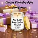 Homsolver 50th Birthday Gifts for Her Him, 9OZ Lavender Scent Birthday Candles with 50+ Hours Burn Time, Unique Handmade 50th Birthday Decorations for Women, Men, Friend, Sister, Wife, Husband