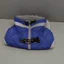 AOFITEE Dog Coat, Warm Winter Jacket for Medium Dogs, Reflective Turtleneck With Built-in Harness, Waterproof Windproof Pet Fleece Vest Puffer, Blue M