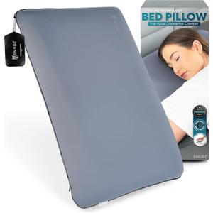 SNUGL Cooling Memory Foam Pillow, Orthopaedic Memory Foam Pillows, Ergonomic Neck Pillow for Side Sleeping, Pillows for Neck and Shoulder Pain (Medium, Grey)