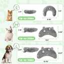 Dog Pillows for Large Dogs, Glow in The Dark Soft Neck Pillow, U-Shaped Pillow for Cat and Dog, Machine Washable Toy & Birthday Gift (Glow Grey, L)