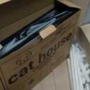 Outdoor Cat House Elevated,Insulated Feral Cat House Outdoor for Winter,Waterproof Cat Bed with Cozy Cushion(Grey, Large)