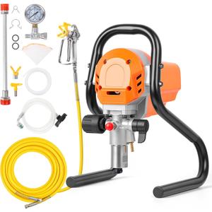 1200W Airless Paint Sprayer, 3000PSI High Efficiency Electric Airless Sprayer, Fine and Even Painting Effect, with Anti-Clogging Hose(9M), for Home Interior and Exterior Furniture and House/Fence