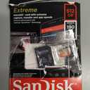 SANDISK 512GB Extreme microSDXC UHS-I Memory Card with Adapter - C10, U3, V30, 4K, 5K, A2, Micro SD Card - SDSQXAV-512G-GN6MA