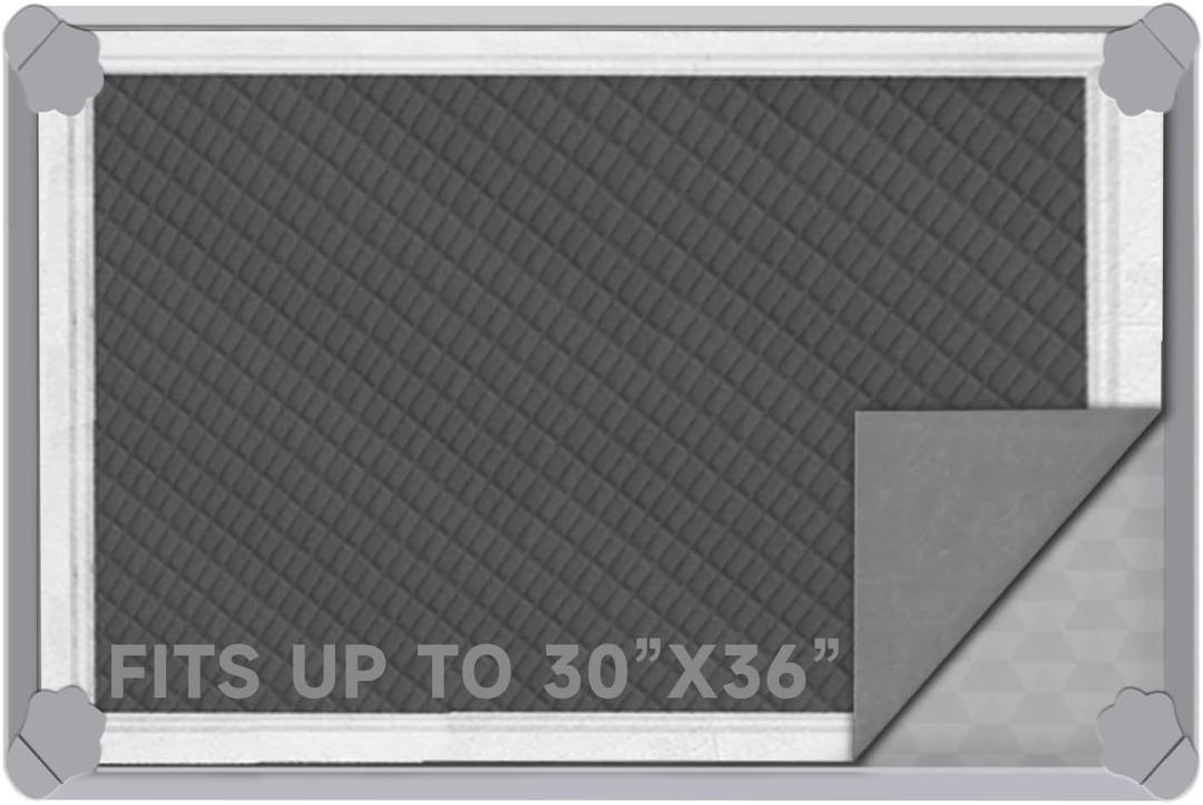 ELEGX Pee Pads Tray 30 X 36 Inches, Silicone Dog Bedpan Tray, High Edge Puppy Pad Holder Tray for Easy to Clean and Spill Free Dog Bedpan Training Pad Tray with Fixing Buckle