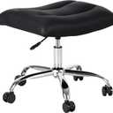 Frassie Mobile Gaming Office Footrest Stool Under Desk Multi-use Height Adjustable Rolling Foot Stool Rest Ottoman (Silver)