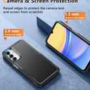 FNTCASE for Samsung Galaxy A15-5G Case: Dual Layer Military Grade Drop Protection Cell Phone Cover with Belt-Clip Holster | Shockproof Rugged Durable Heavy Duty Protective Bumper Tough (Black)