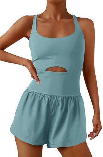 ReachMe Womens Running Onesie Workout Rompers Athletic Romper One Piece Outfits Exercise Jumpsuits Gym Yoga Clothes, No Size ReachMe Womens Running Onesie Workout Rompers Athletic Romper One Piece Outfits Exercise Jumpsuits Gym Yoga Clothes, No Size