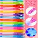 24 Pack Valentines Day Gifts for Kids Classroom LED Invisible Ink Pen with Valentines Cards for Kids School, Spy Pen Magic Gifts Valentines for Class Exchange Cards Prizes Party Favors for Boys Girls