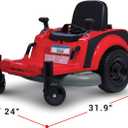 Kid Trax 12V Zero Turn Lawn Mower Jr. Ride on Toy - Riding Lawn Mower, Outdoor Toys, Kids Electric Car, Tractor Toy, Dual Handle, Twist and Turn, Speed to 2.5 MPH, Max Weight of 66lbs, Age 2-5, Red, Junior