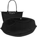 Chispee Felt Bag Organizer for Longchamp Le Pliage, Purse Insert with Pockets, Tote Shaper for Women's Handbag, Durable Handbag Organizer (Medium, Black)